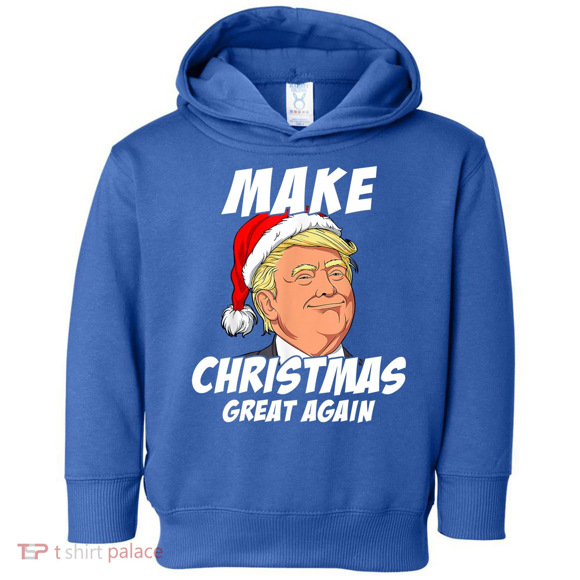 Santa Trump Make Christmas Great Again Matching Pajama Gift Toddler Hoodie