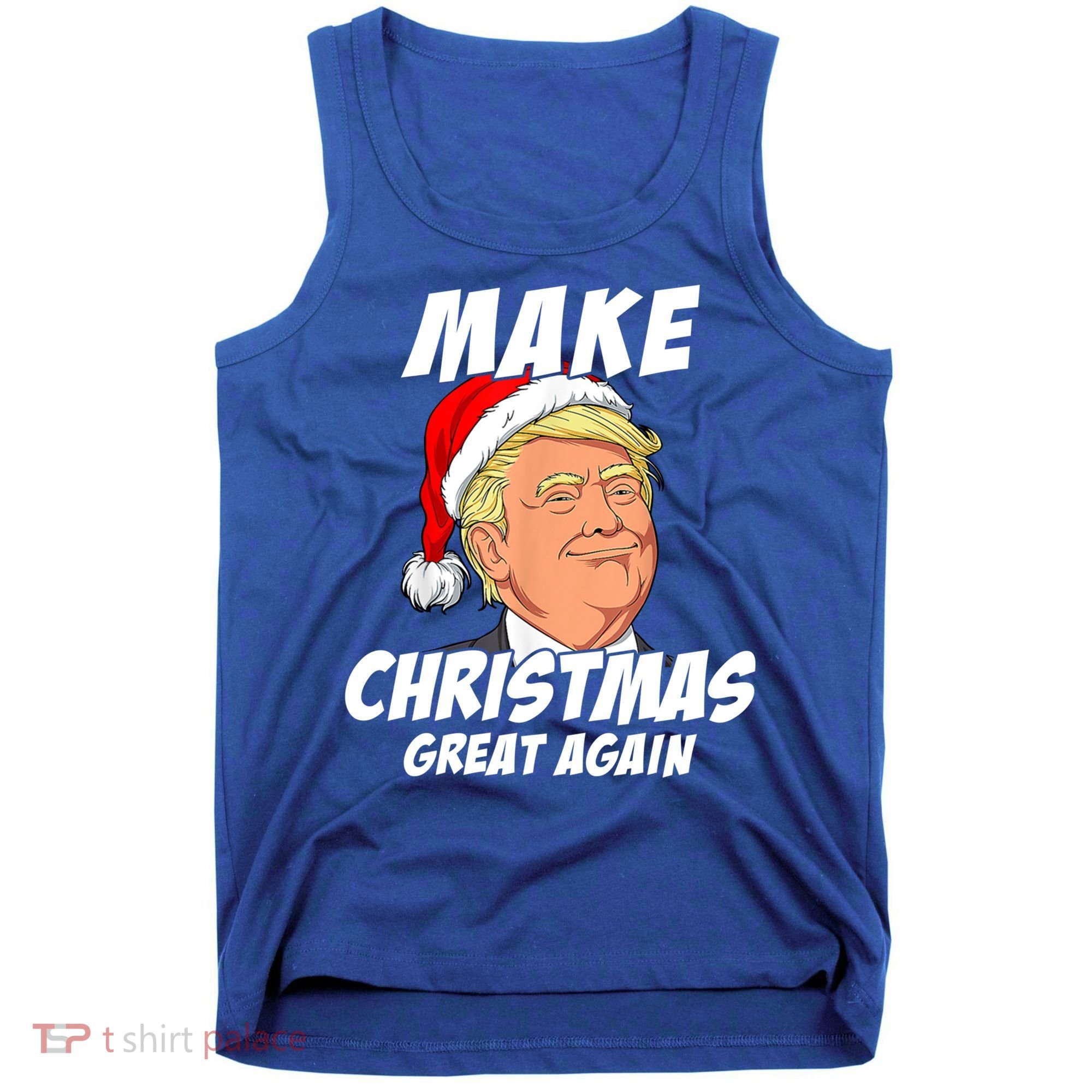 Santa Trump Make Christmas Great Again Matching Pajama Gift Tank Top