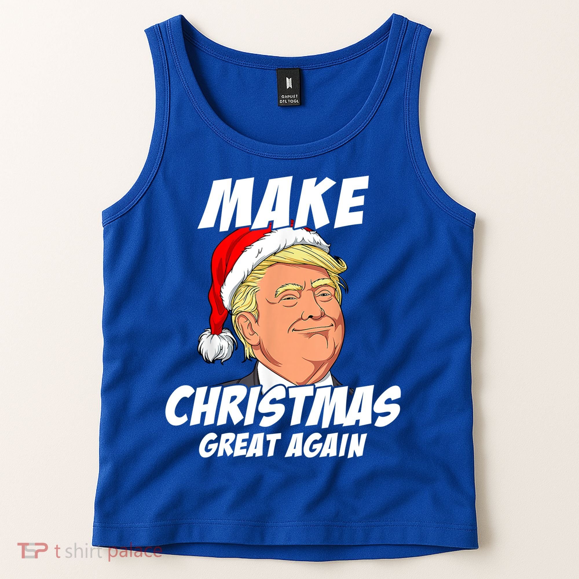 Santa Trump Make Christmas Great Again Matching Pajama Gift Tank Top