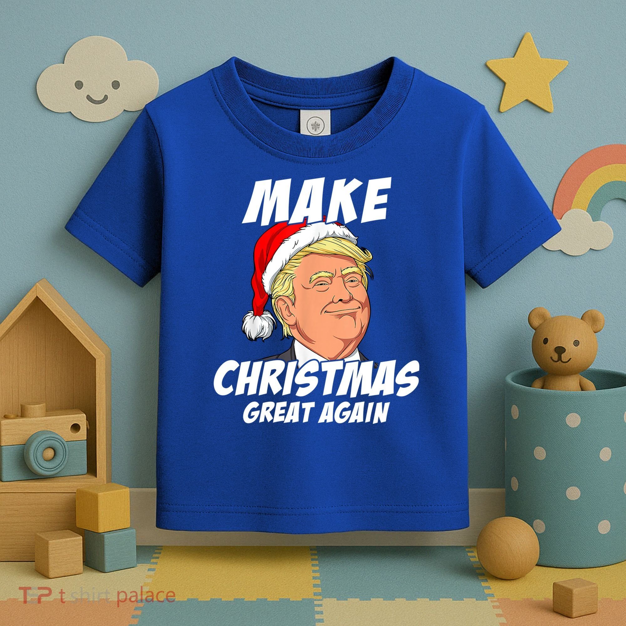 Santa Trump Make Christmas Great Again Matching Pajama Gift Toddler T-Shirt