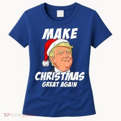 Santa Trump Make Christmas Great Again Matching Pajama Gift Women's T-Shirt