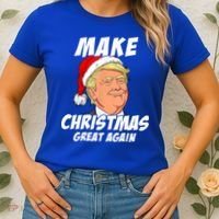 Santa Trump Make Christmas Great Again Matching Pajama Gift Women's T-Shirt thumb 2