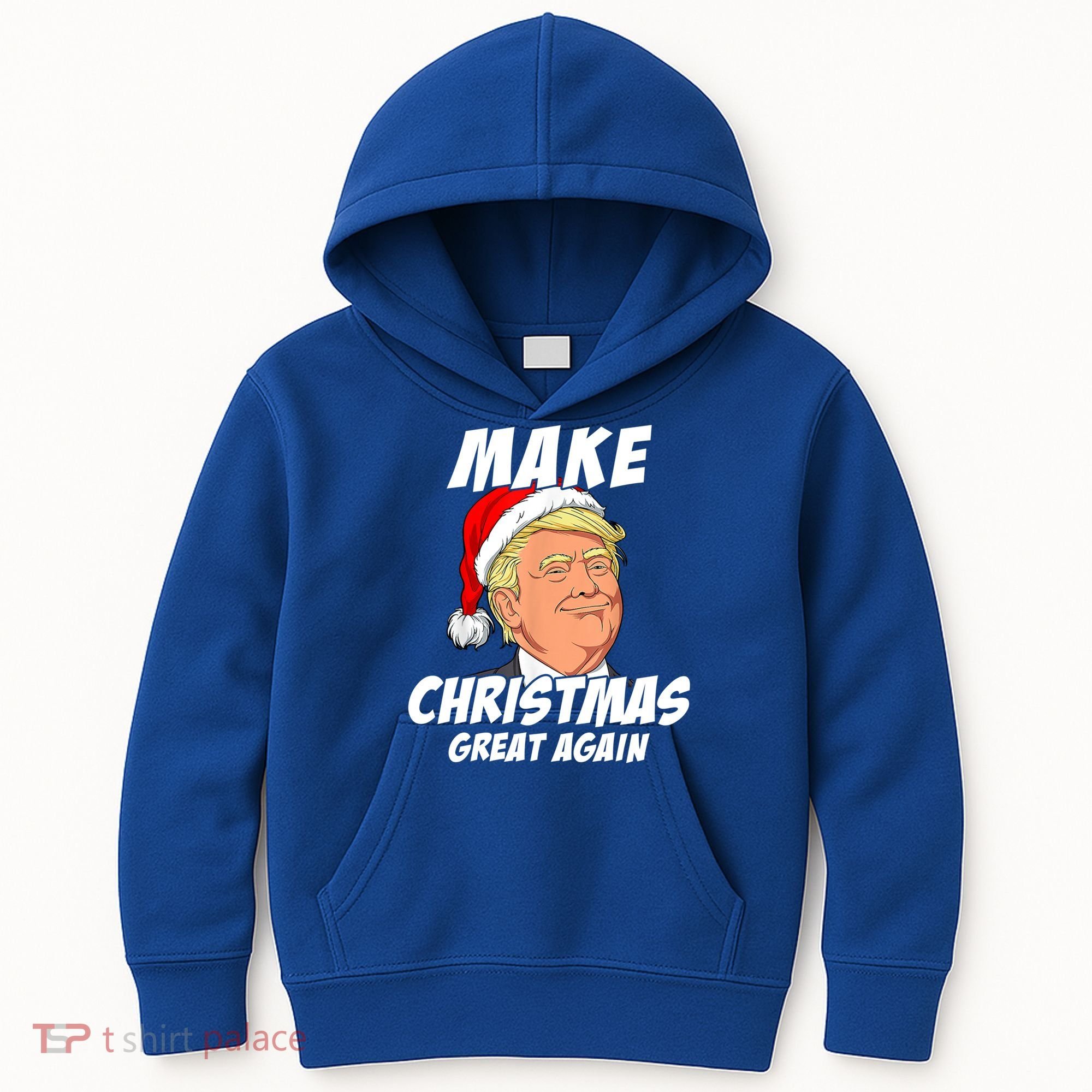 Santa Trump Make Christmas Great Again Matching Pajama Gift Kids Hoodie