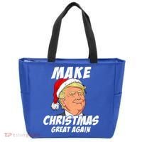 Santa Trump Make Christmas Great Again Matching Pajama Gift Tote Bag thumb 0