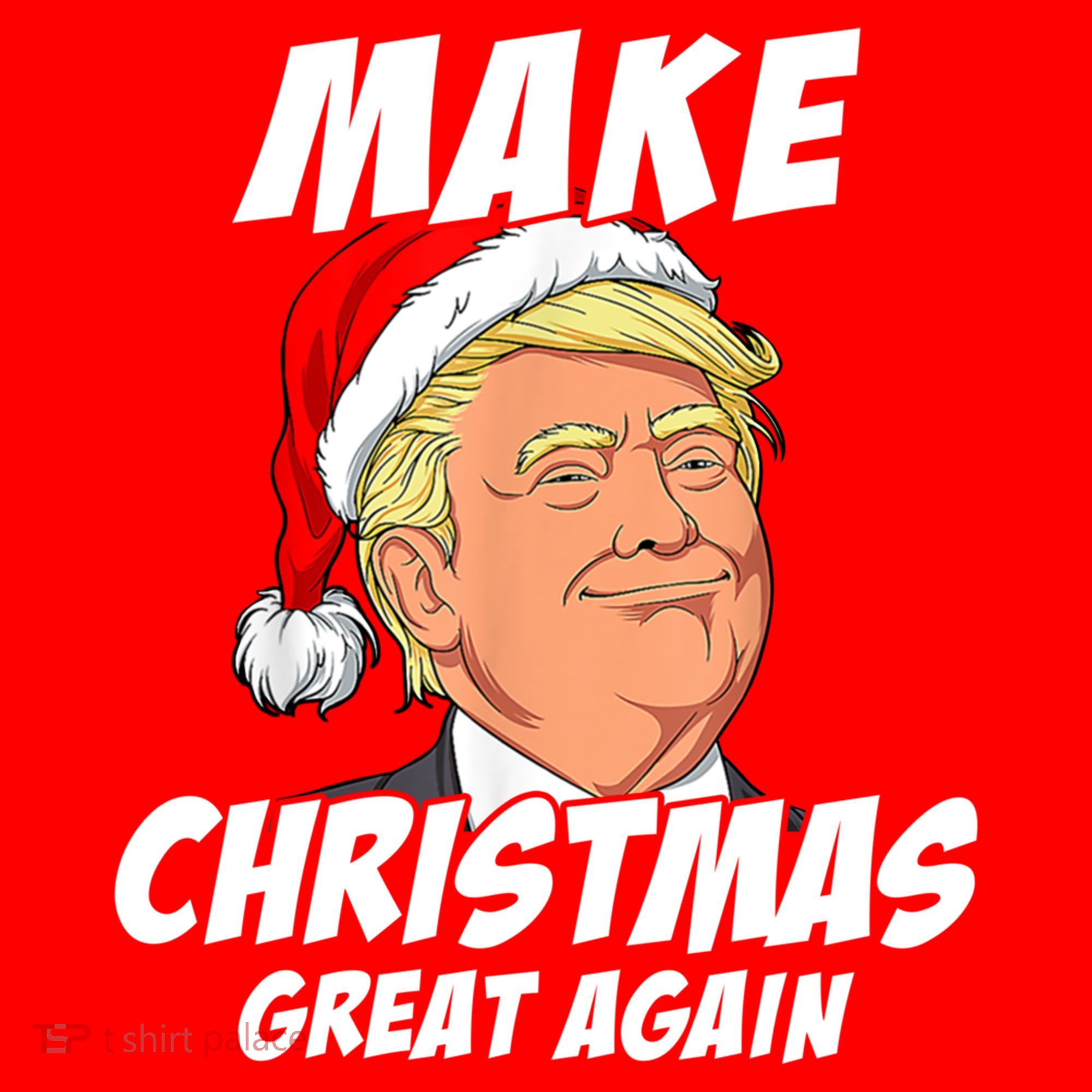 Santa Trump Make Christmas Great Again Matching Pajama Gift Santa Hat
