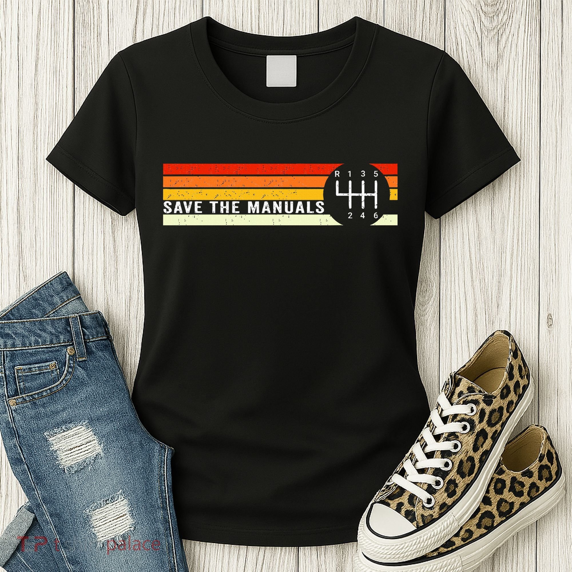 Save The Manuals 6 Speed Manual Transmission Three Pedals Women's T-Shirt
