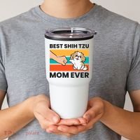 Shih Tzu Mama Best Shih Tzu Mom Ever Tumbler thumb 2