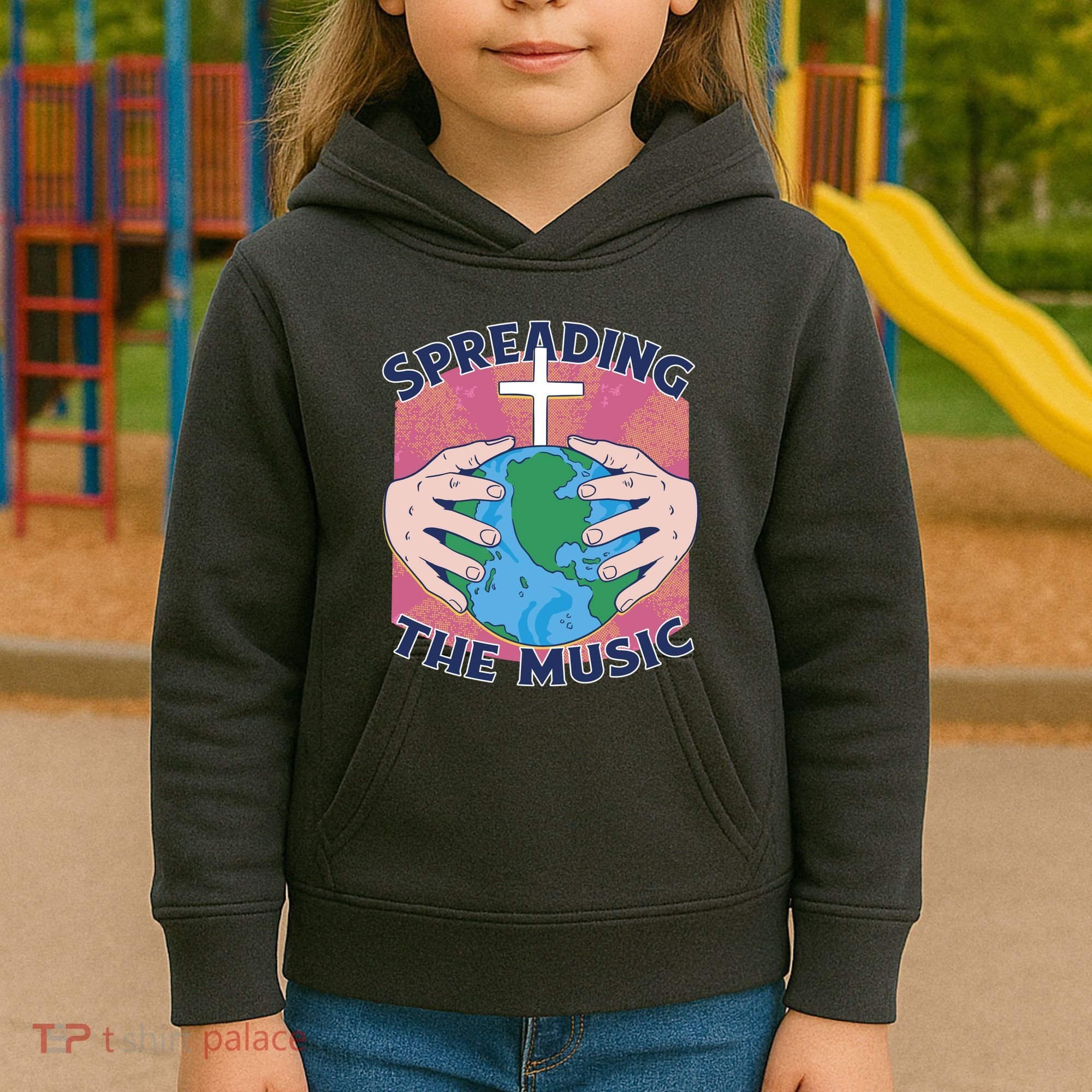 Spreading The Music Gospel Kids Hoodie