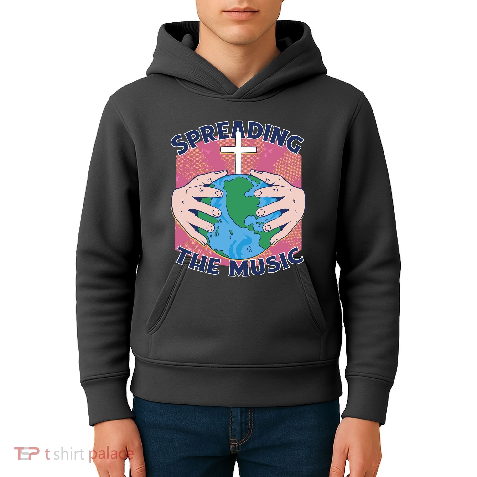 Spreading The Music Gospel Kids Hoodie