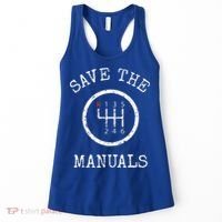 Save The Manuals Stick Shift Car Lover Women's Tank Top thumb 0