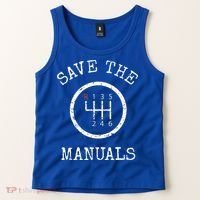 Save The Manuals Stick Shift Car Lover Tank Top thumb 2
