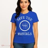 Save The Manuals Stick Shift Car Lover Women's T-Shirt thumb 4