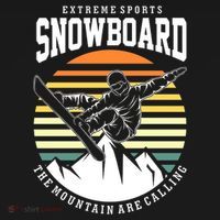 Snowboard The Mountain Are Calling Doggie Tank thumb 4