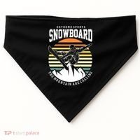 Snowboard The Mountain Are Calling USA-Made Doggie Bandana thumb 0