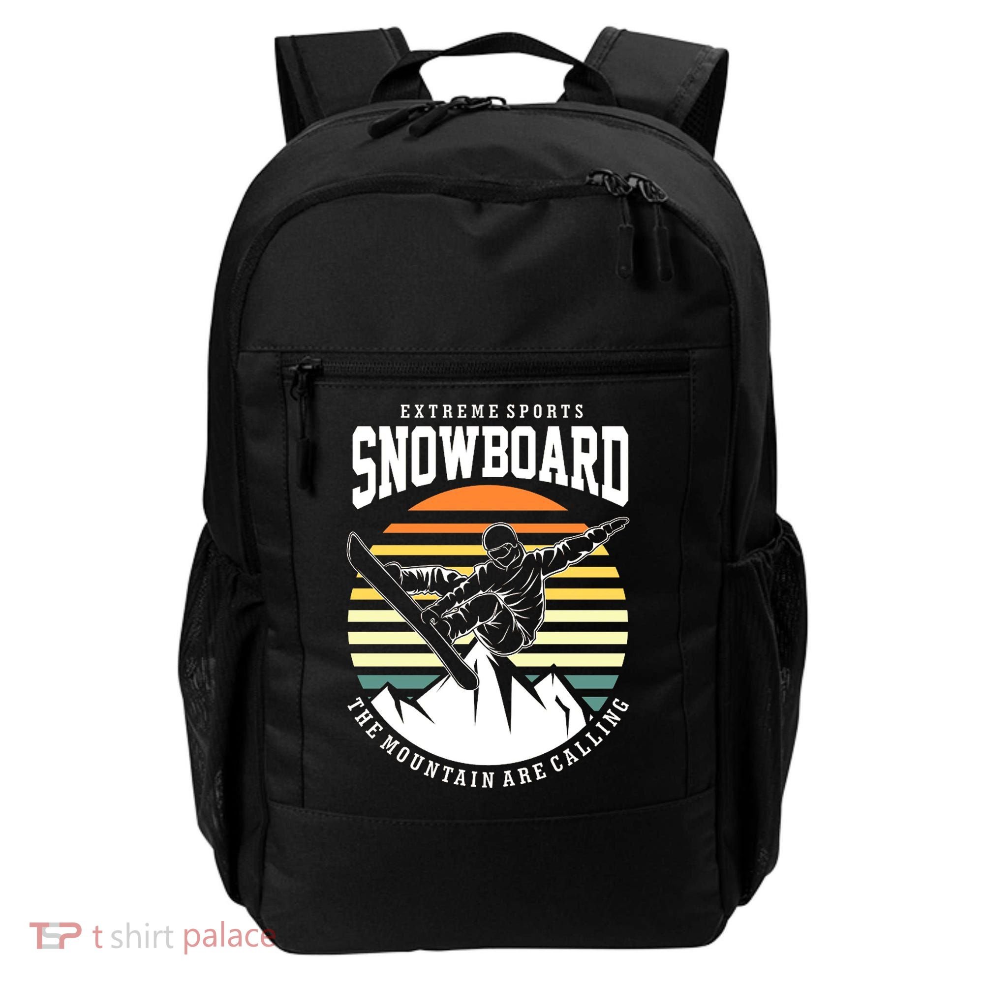 Snowboard The Mountain Are Calling Backpack
