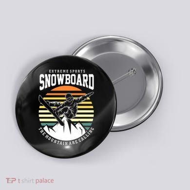 Snowboard The Mountain Are Calling Button