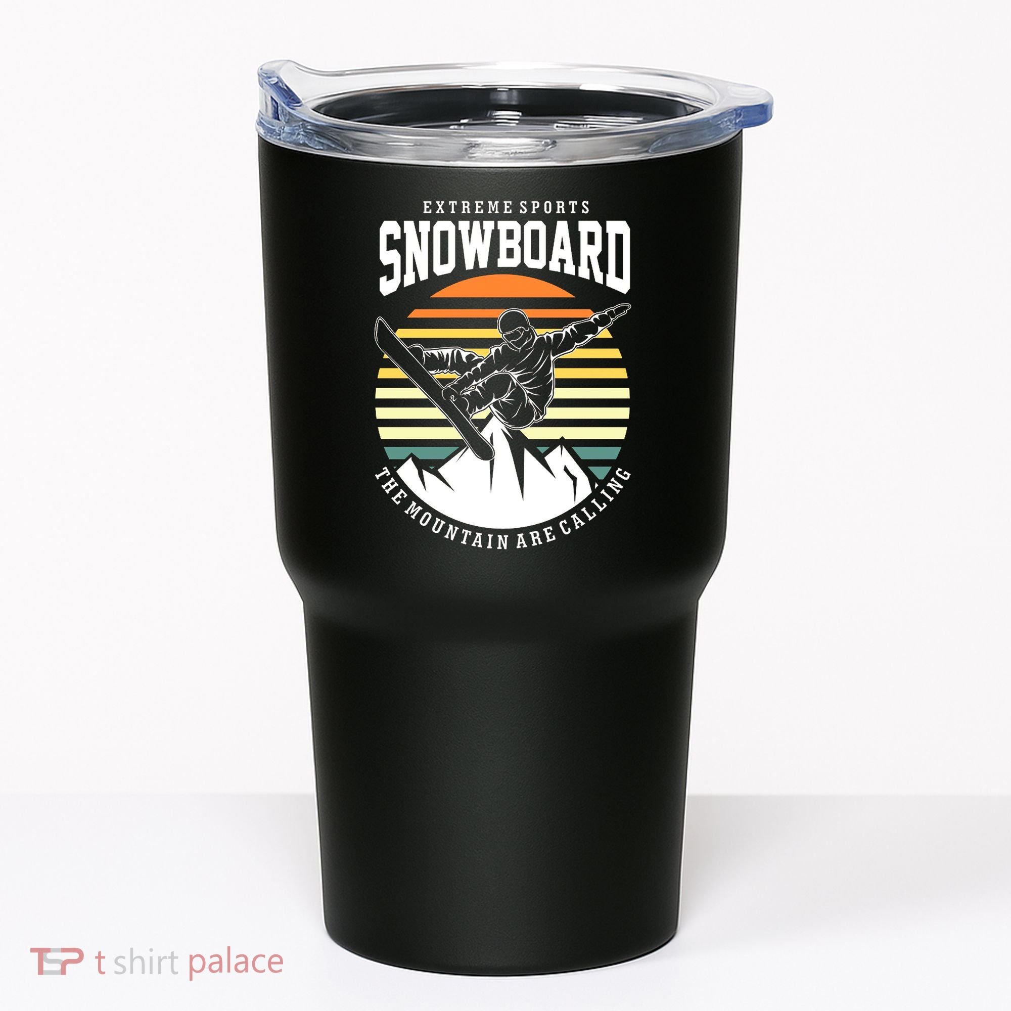 Snowboard The Mountain Are Calling Tumbler
