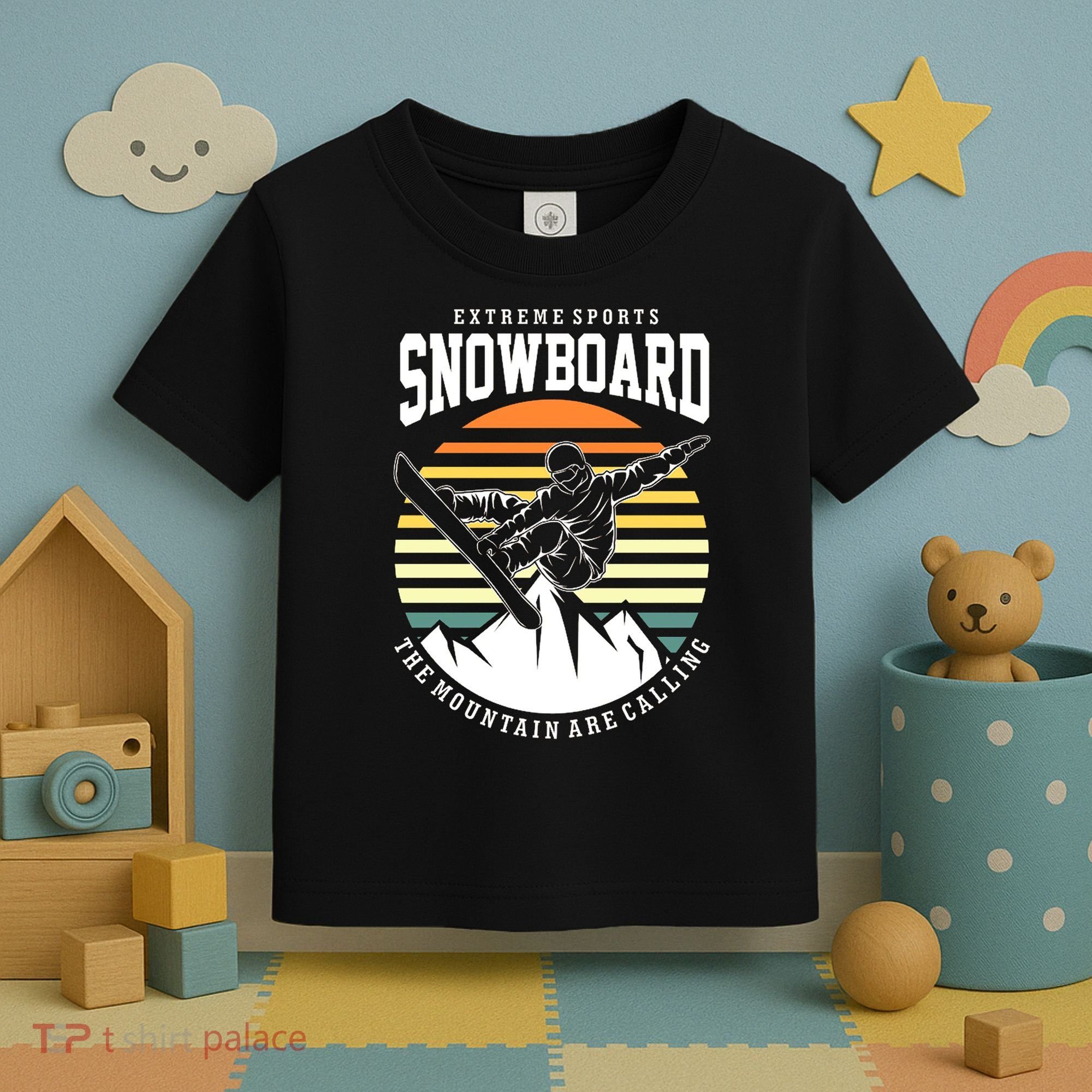Snowboard The Mountain Are Calling Toddler T-Shirt