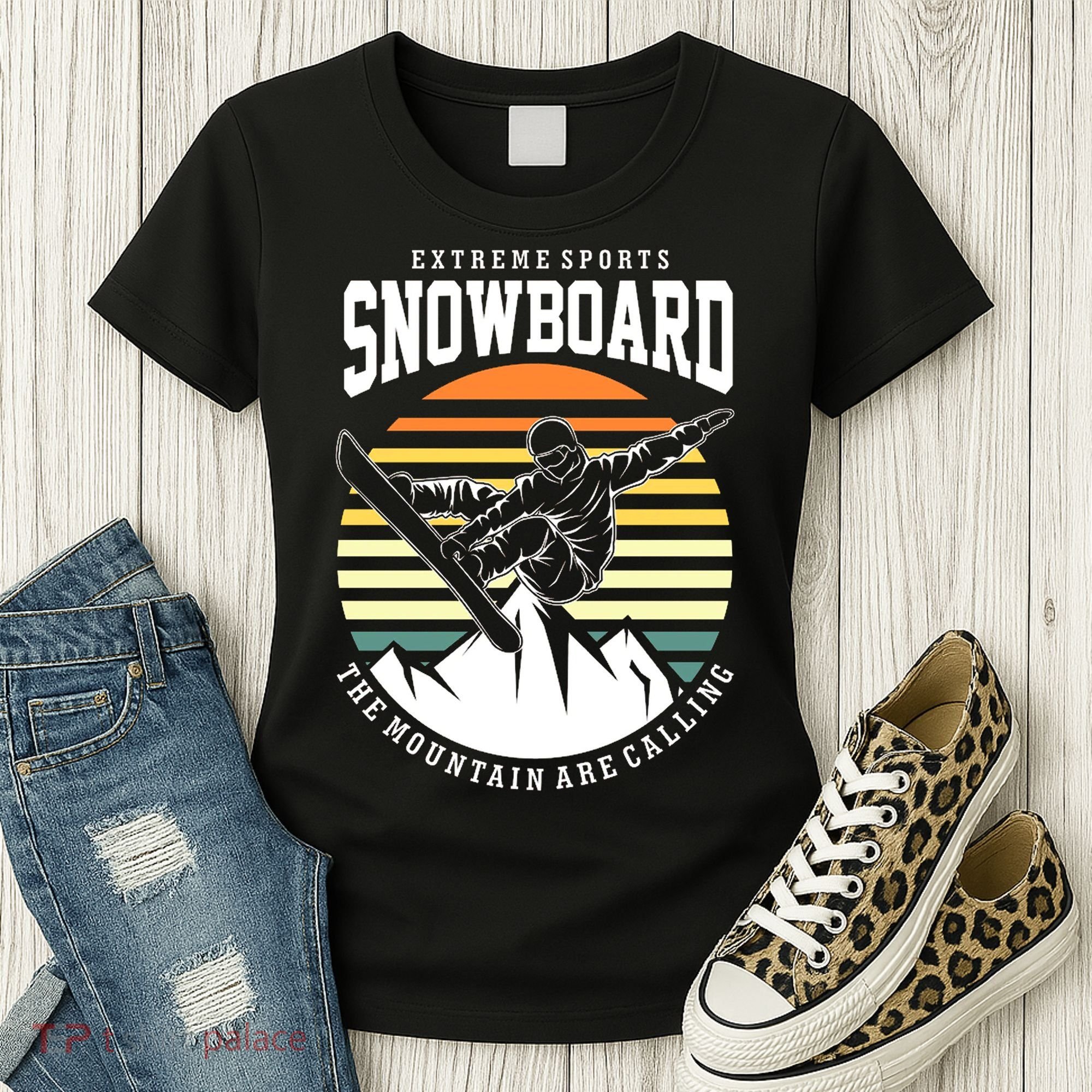 Snowboard The Mountain Are Calling Women's T-Shirt