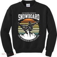 Snowboard The Mountain Are Calling Kids Sweatshirt thumb 0
