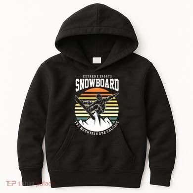 Snowboard The Mountain Are Calling Kids Hoodie