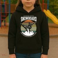 Snowboard The Mountain Are Calling Kids Hoodie thumb 3