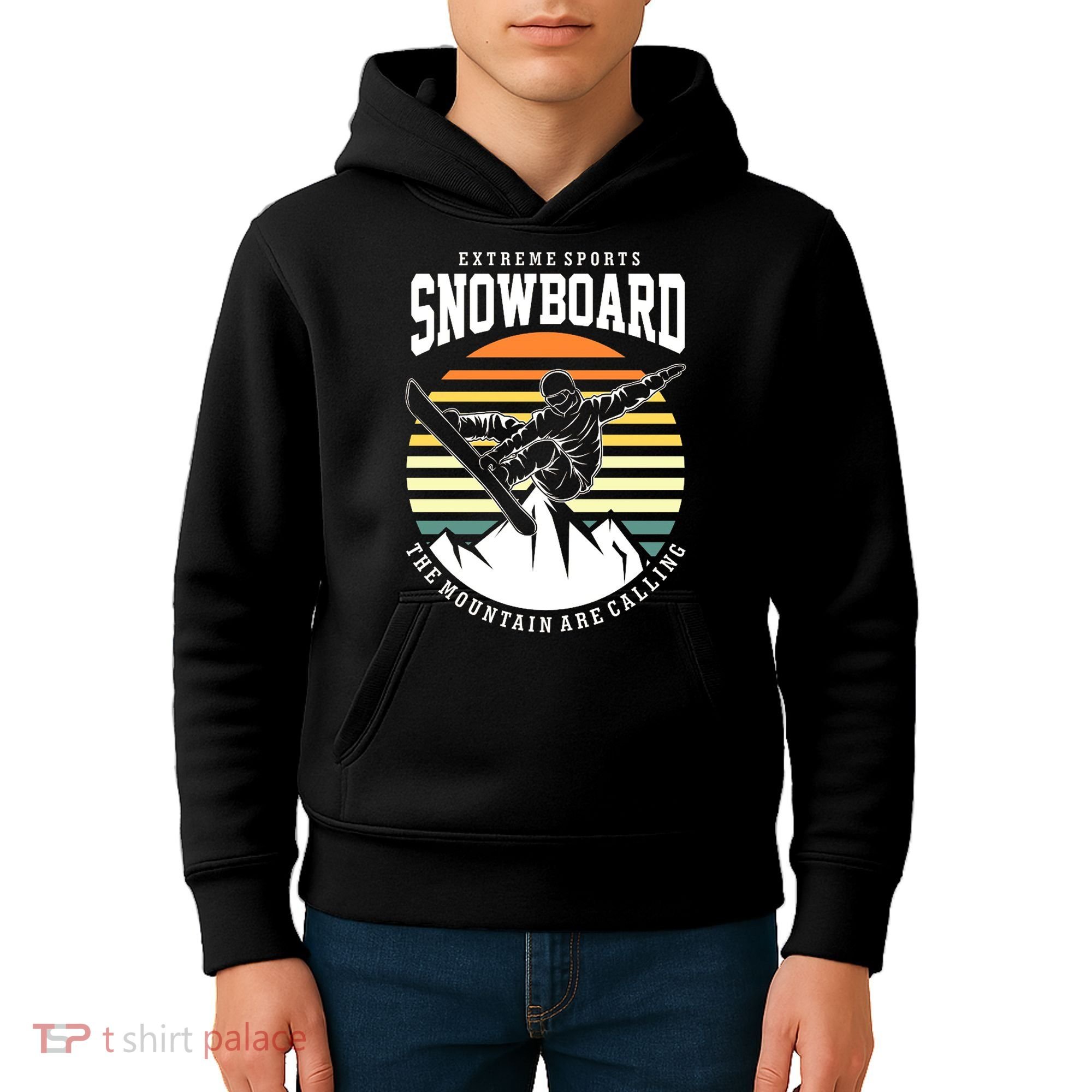 Snowboard The Mountain Are Calling Kids Hoodie