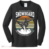 Snowboard The Mountain Are Calling Kids Long Sleeve Shirt thumb 0