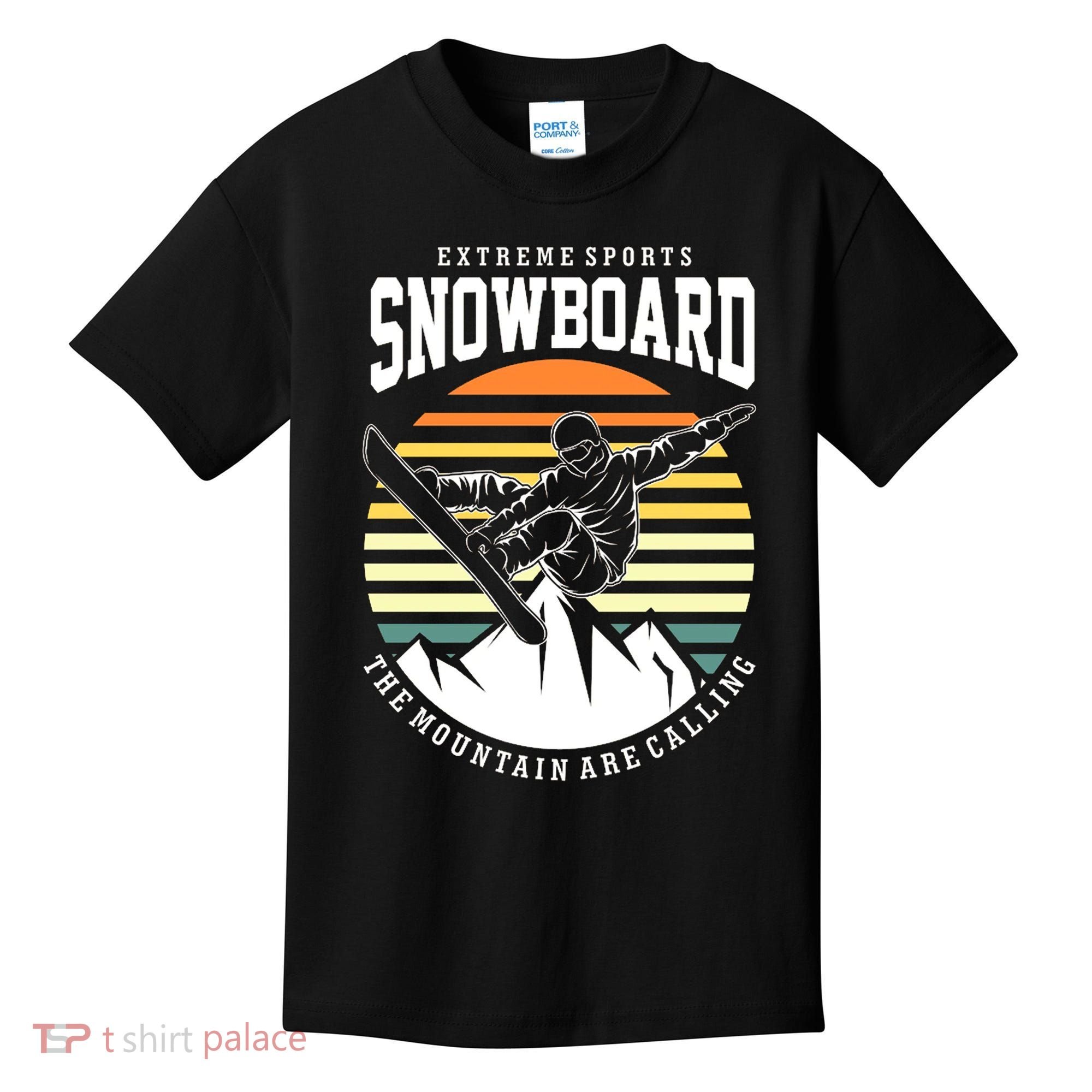 Snowboard The Mountain Are Calling Kids T-Shirt