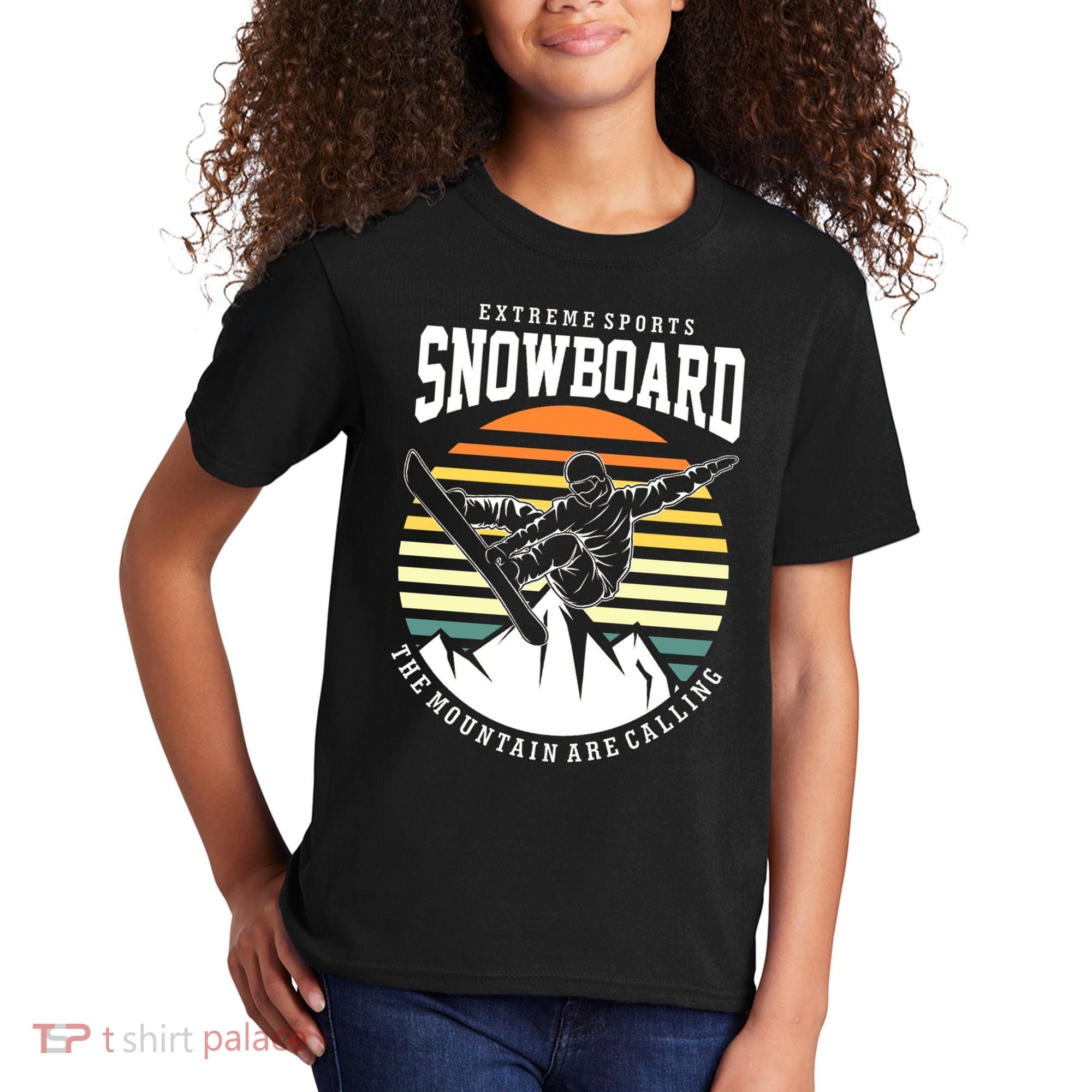 Snowboard The Mountain Are Calling Kids T-Shirt