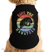 Save The Manatees Manatee Lover Zookeeper Marine Biologist Doggie Tank thumb 0