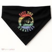 Save The Manatees Manatee Lover Zookeeper Marine Biologist USA-Made Doggie Bandana thumb 0