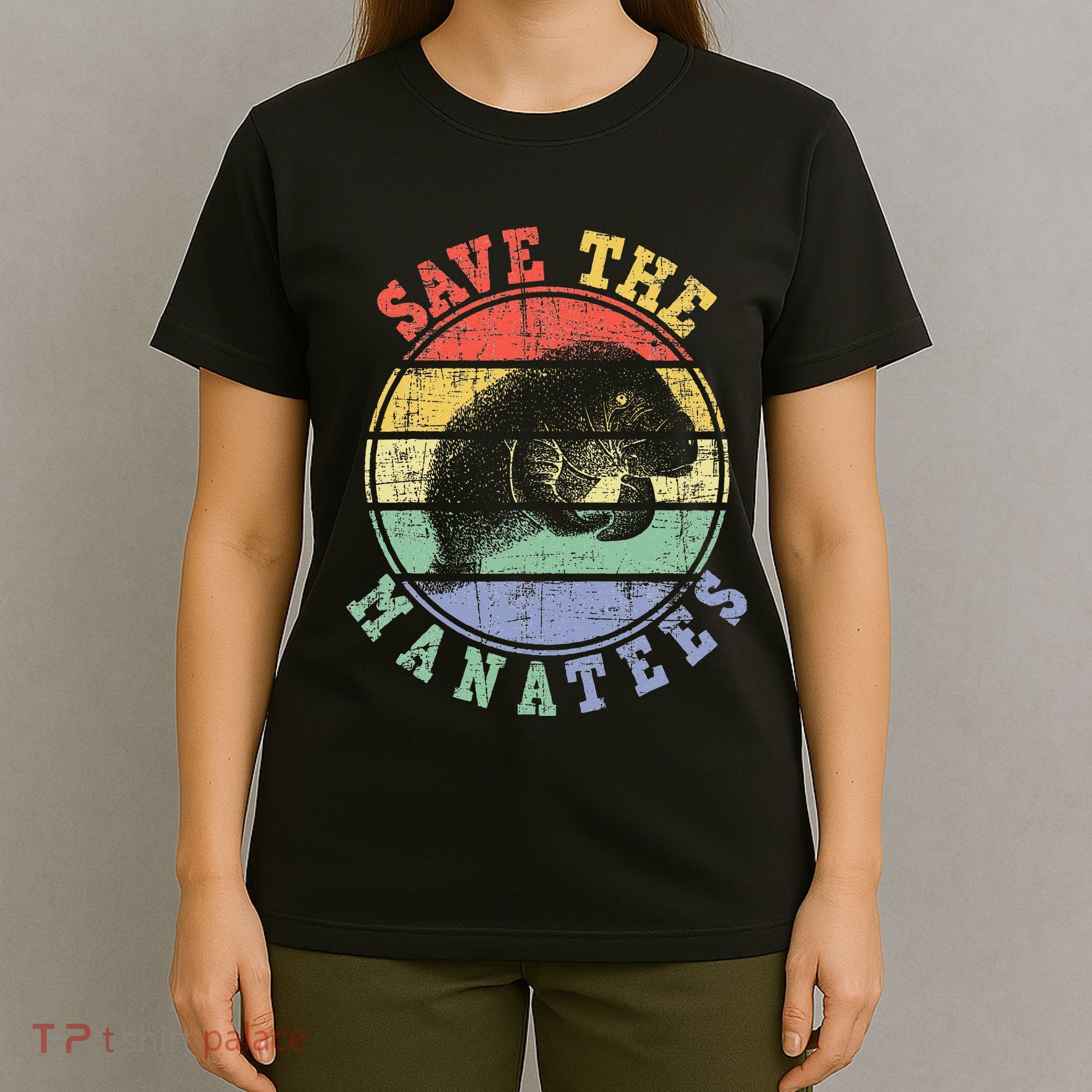 Save The Manatees Manatee Lover Zookeeper Marine Biologist T-Shirt