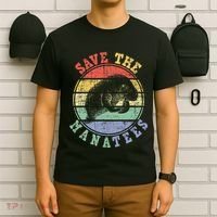 Save The Manatees Manatee Lover Zookeeper Marine Biologist T-Shirt thumb 6