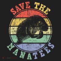 Save The Manatees Manatee Lover Zookeeper Marine Biologist Beanie thumb 2