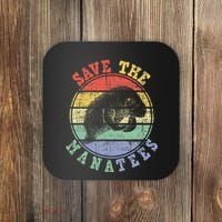 Save The Manatees Manatee Lover Zookeeper Marine Biologist Coaster thumb 0