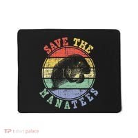 Save The Manatees Manatee Lover Zookeeper Marine Biologist Mousepad thumb 0