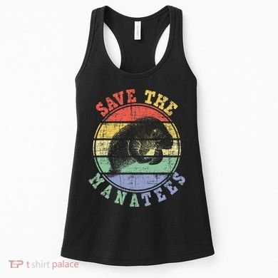 Save The Manatees Manatee Lover Zookeeper Marine Biologist Women's Tank Top