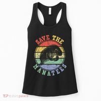Save The Manatees Manatee Lover Zookeeper Marine Biologist Women's Tank Top thumb 0