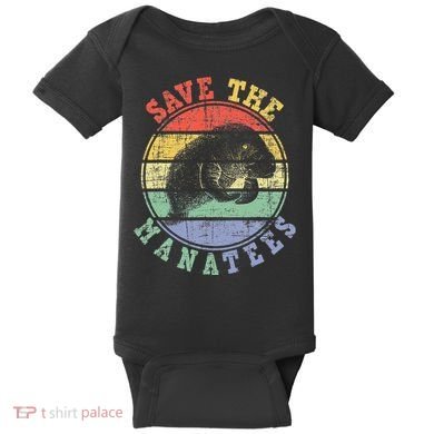 Save The Manatees Manatee Lover Zookeeper Marine Biologist Baby Bodysuit