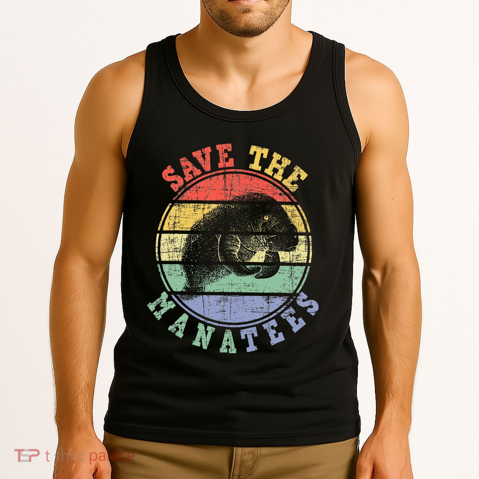 Save The Manatees Manatee Lover Zookeeper Marine Biologist Tank Top