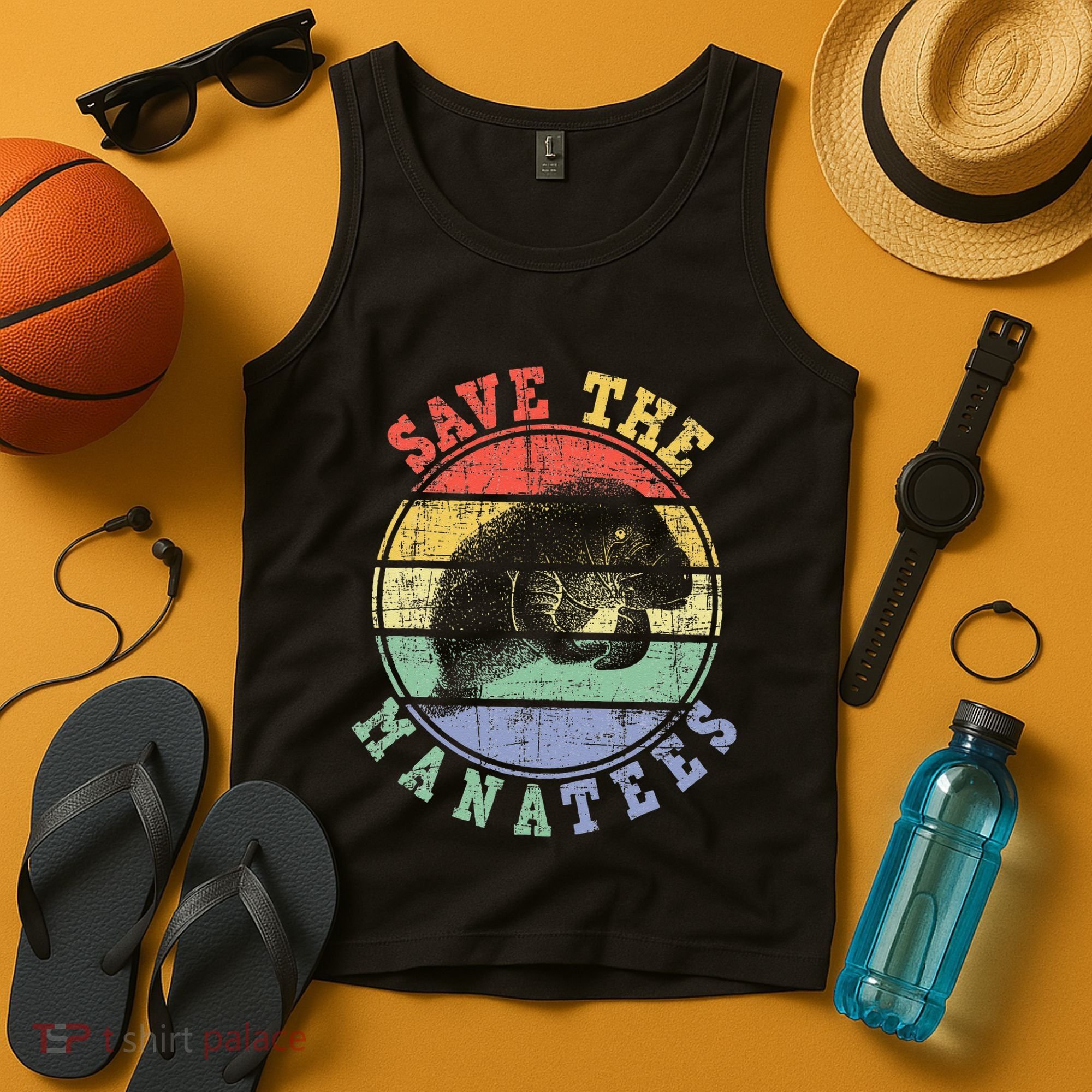 Save The Manatees Manatee Lover Zookeeper Marine Biologist Tank Top