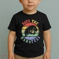 Save The Manatees Manatee Lover Zookeeper Marine Biologist Toddler T-Shirt thumb 2