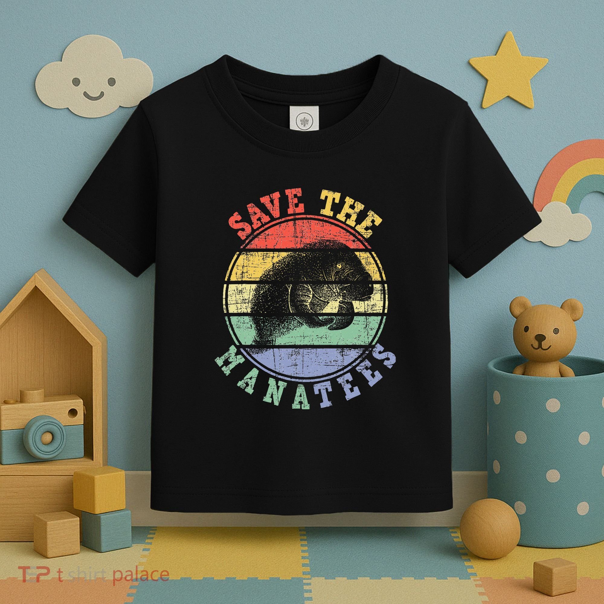 Save The Manatees Manatee Lover Zookeeper Marine Biologist Toddler T-Shirt
