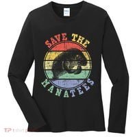 Save The Manatees Manatee Lover Zookeeper Marine Biologist Women's Long Sleeve Shirt thumb 0