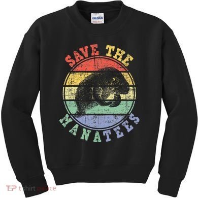 Save The Manatees Manatee Lover Zookeeper Marine Biologist Kids Sweatshirt