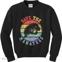 Save The Manatees Manatee Lover Zookeeper Marine Biologist Kids Sweatshirt thumb 0