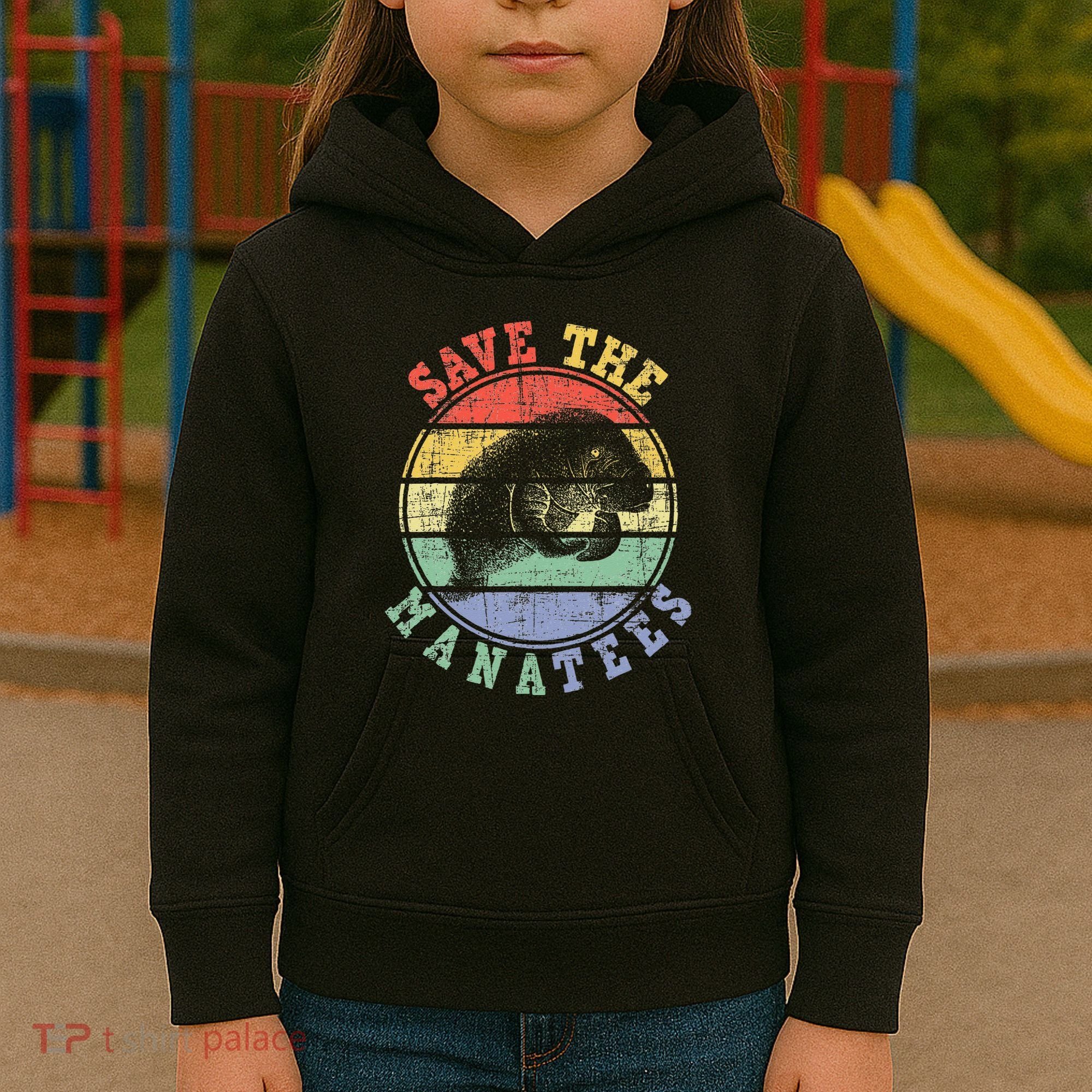 Save The Manatees Manatee Lover Zookeeper Marine Biologist Kids Hoodie