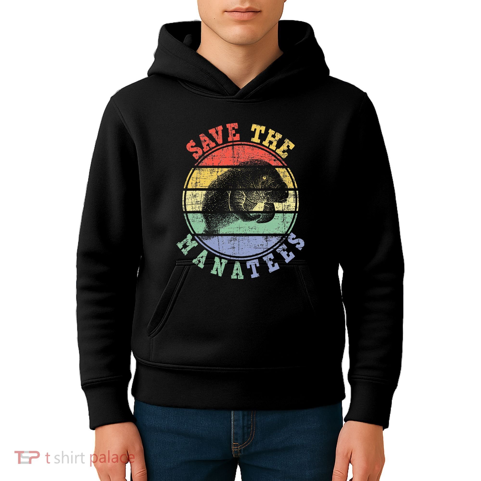 Save The Manatees Manatee Lover Zookeeper Marine Biologist Kids Hoodie