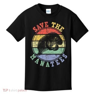Save The Manatees Manatee Lover Zookeeper Marine Biologist Kids T-Shirt